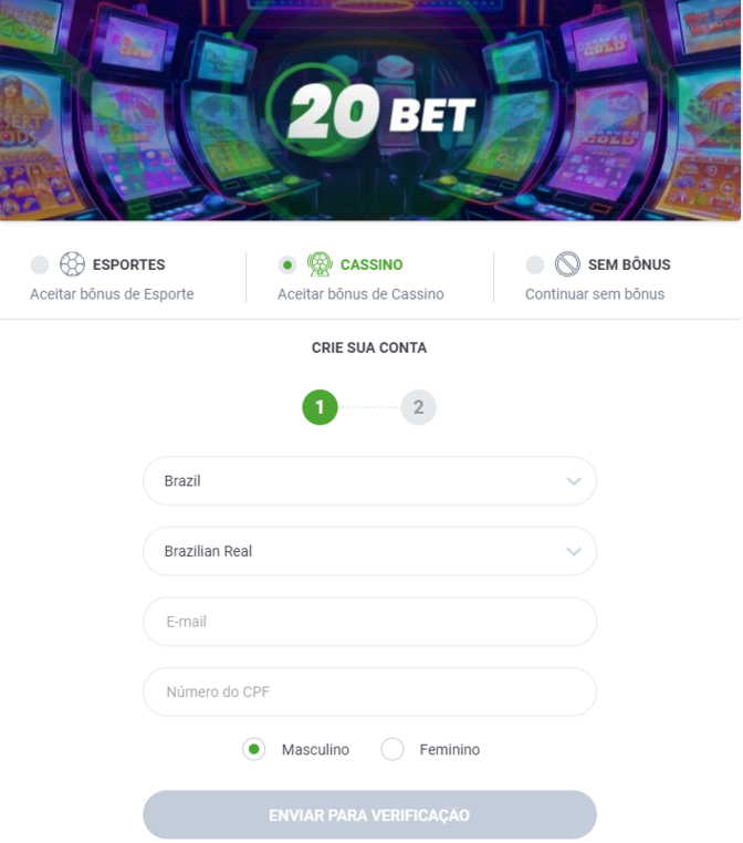 20Bet एंटर येथे फॉर्च्यून ऑक्स गेम.